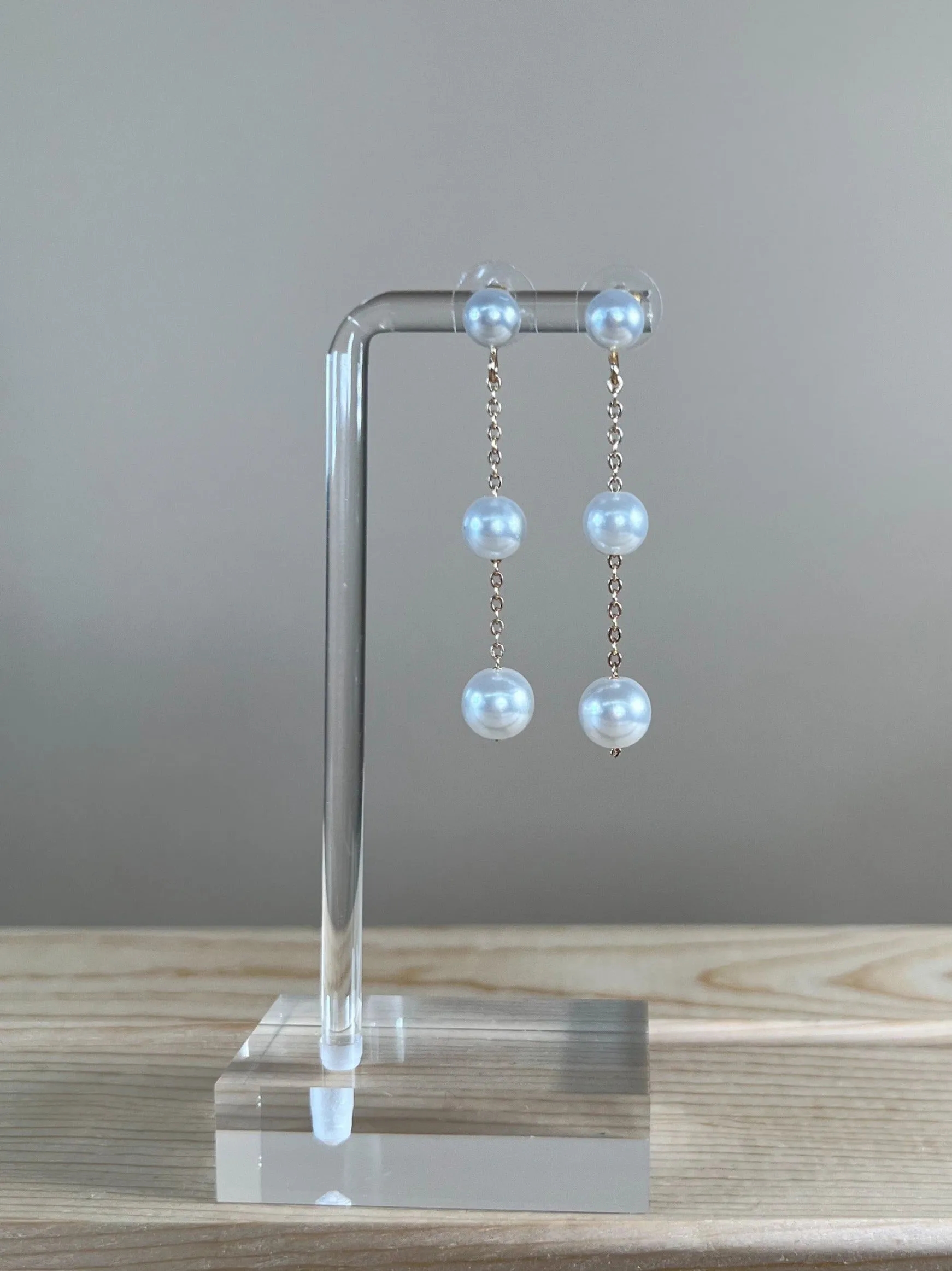 Pamela Pearl Drop Earrings, Gold