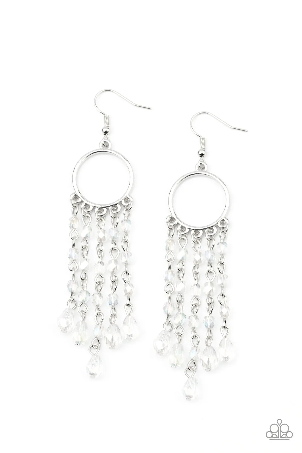 Paparazzi Dazzling Delicious - White Earrings