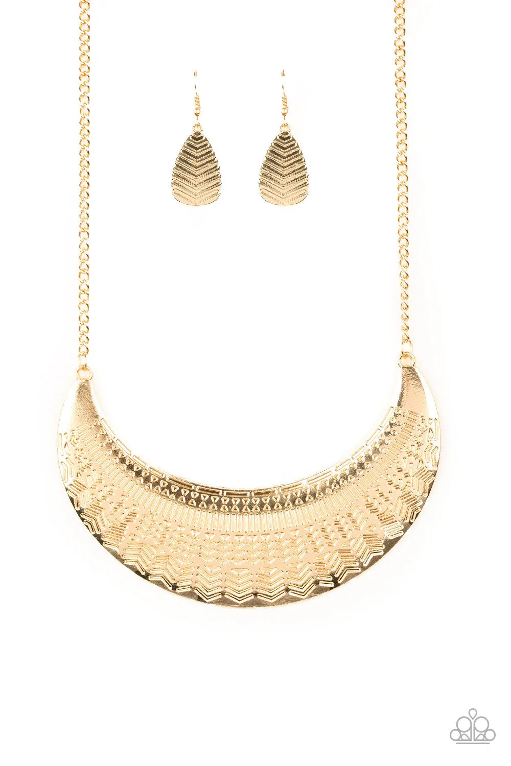Paparazzi - Large As Life - Gold Necklace
