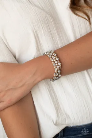 Paparazzi Metro Motif - Brown Pearl Bracelet