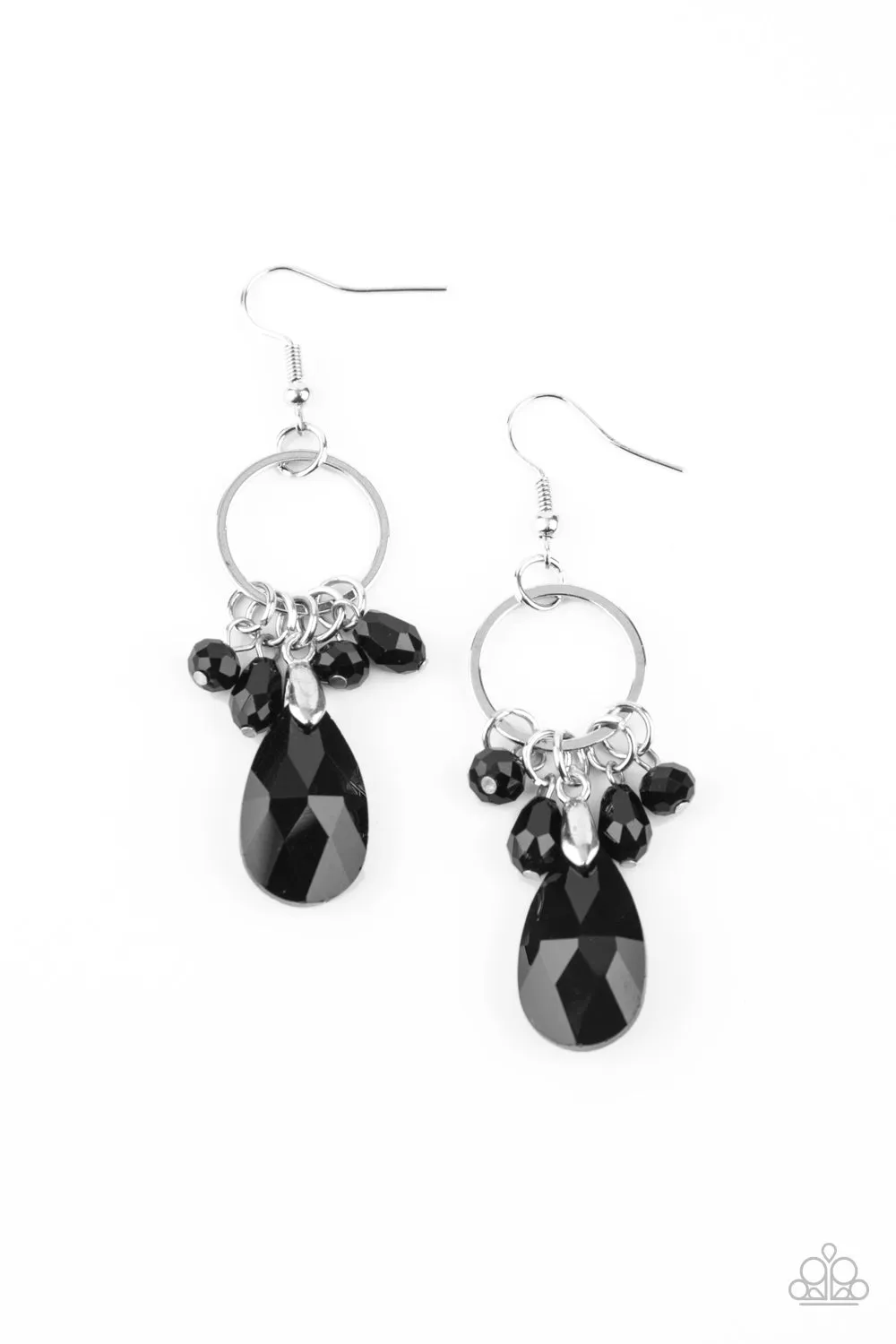 Paparazzi Unapologetic Glow - Black Earrings