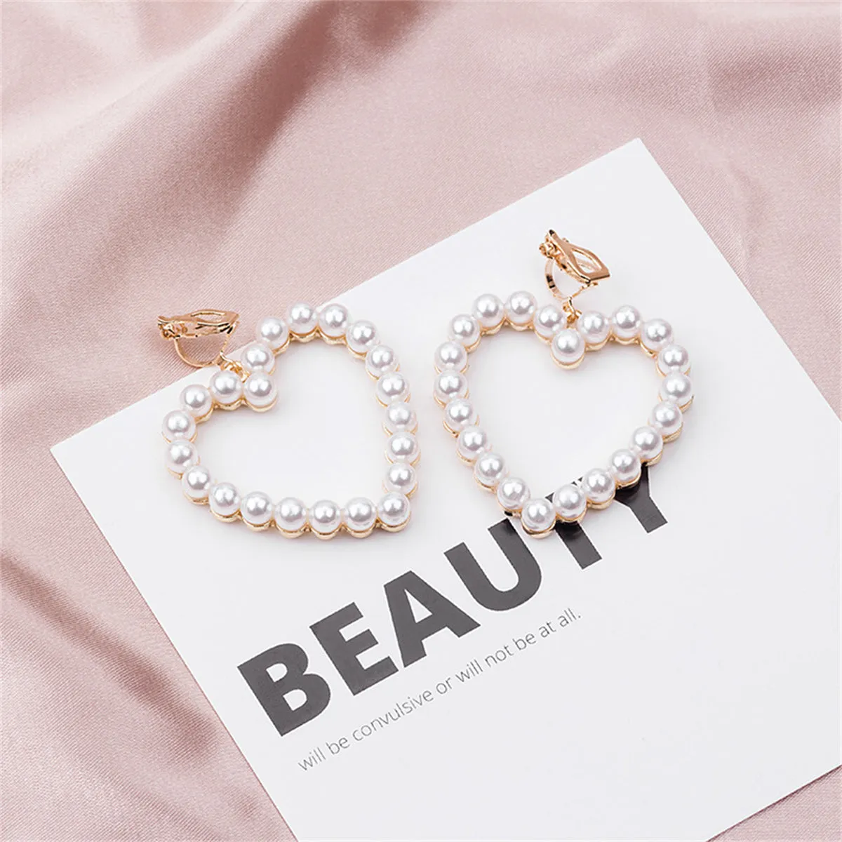 Pearl & 18K Gold-Plated Openwork Heart Drop Earrings