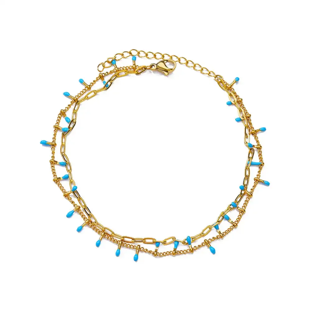 Pearl Bead Anklet for Women Foot Jewelry Accessories Stainless Steel Leg Bracelet Trend Body Chain Aesthetic Barefoot Decorate