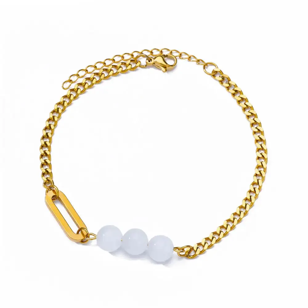 Pearl Bead Anklet for Women Foot Jewelry Accessories Stainless Steel Leg Bracelet Trend Body Chain Aesthetic Barefoot Decorate