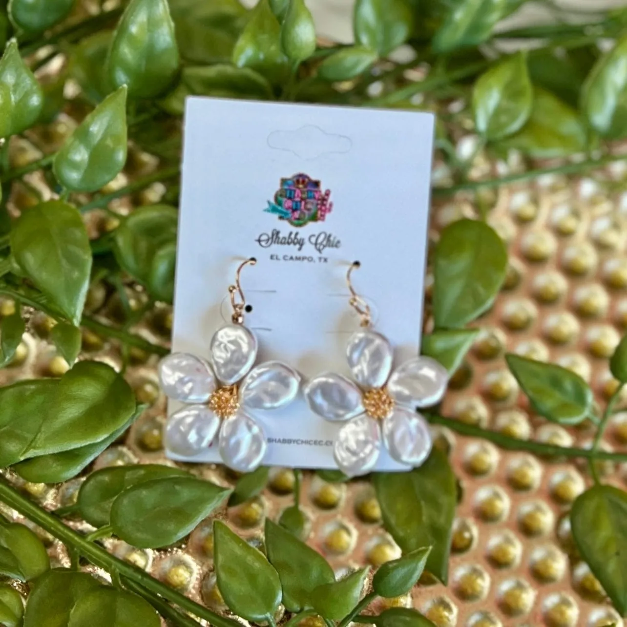 Pearl Flower Earrings