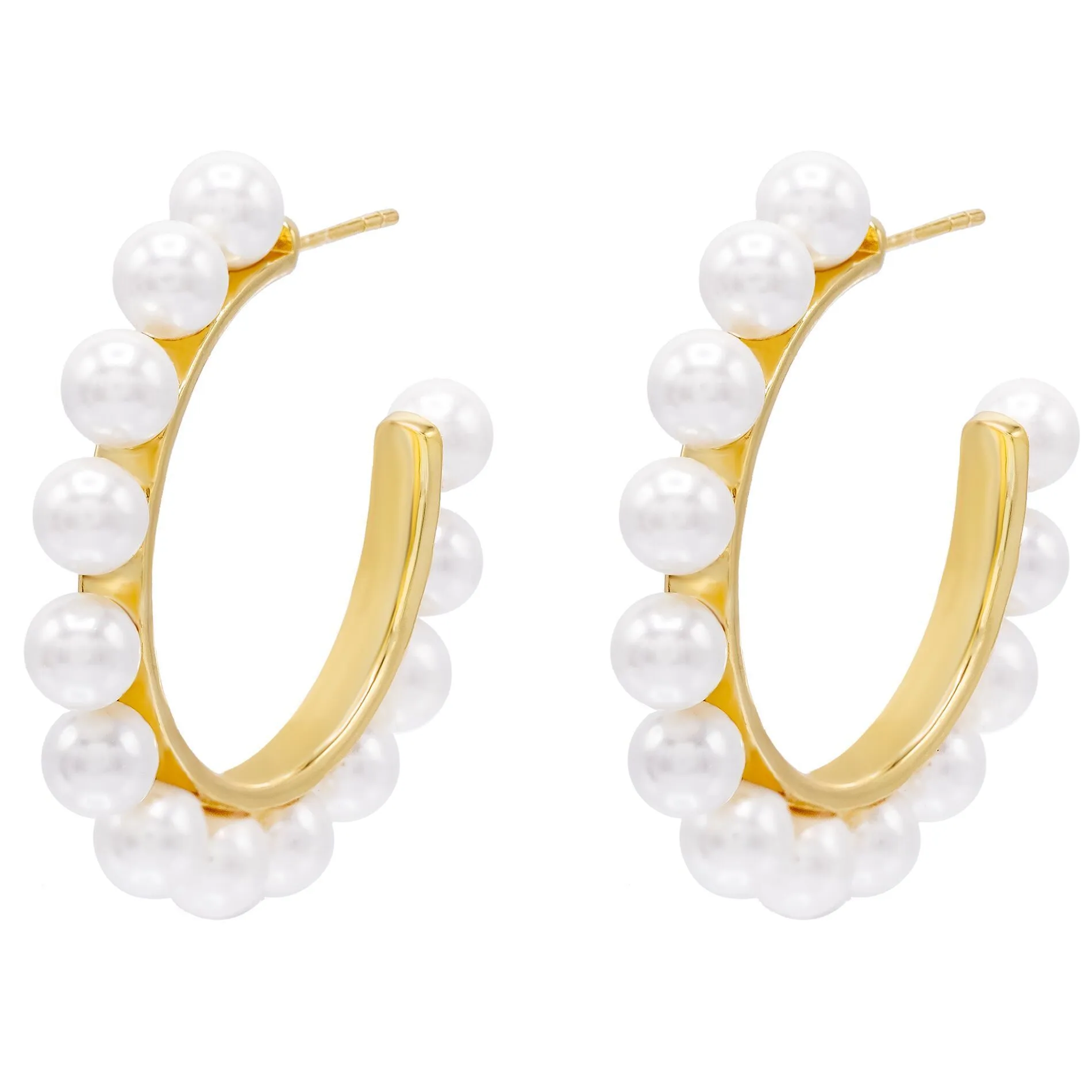 Pearl Large Hoop Earring