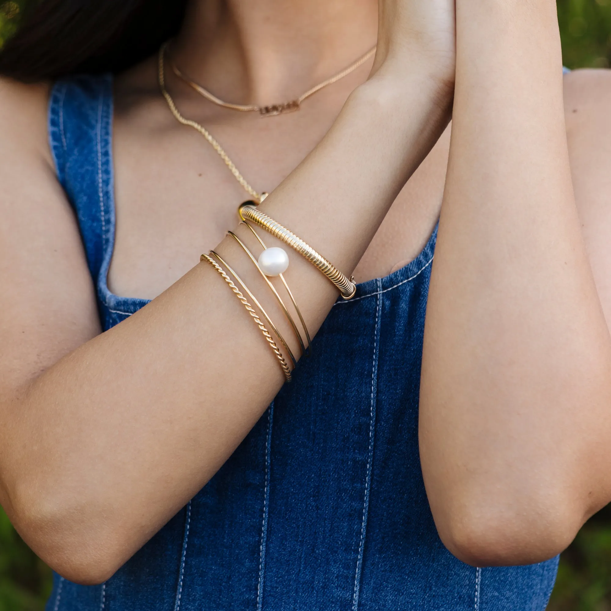 Pearl Orbit Bangle