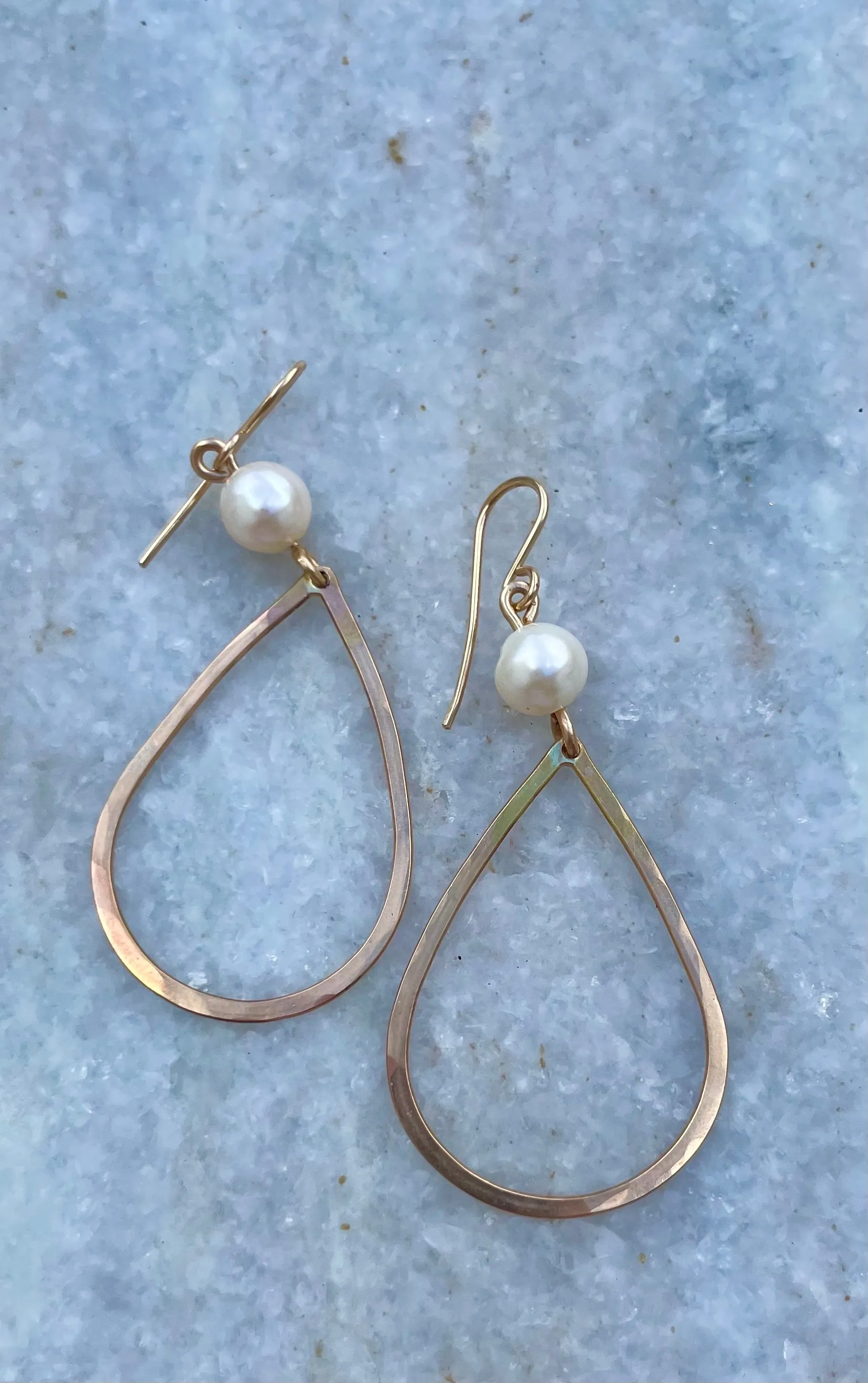 Pearl With Teardrop Earrings