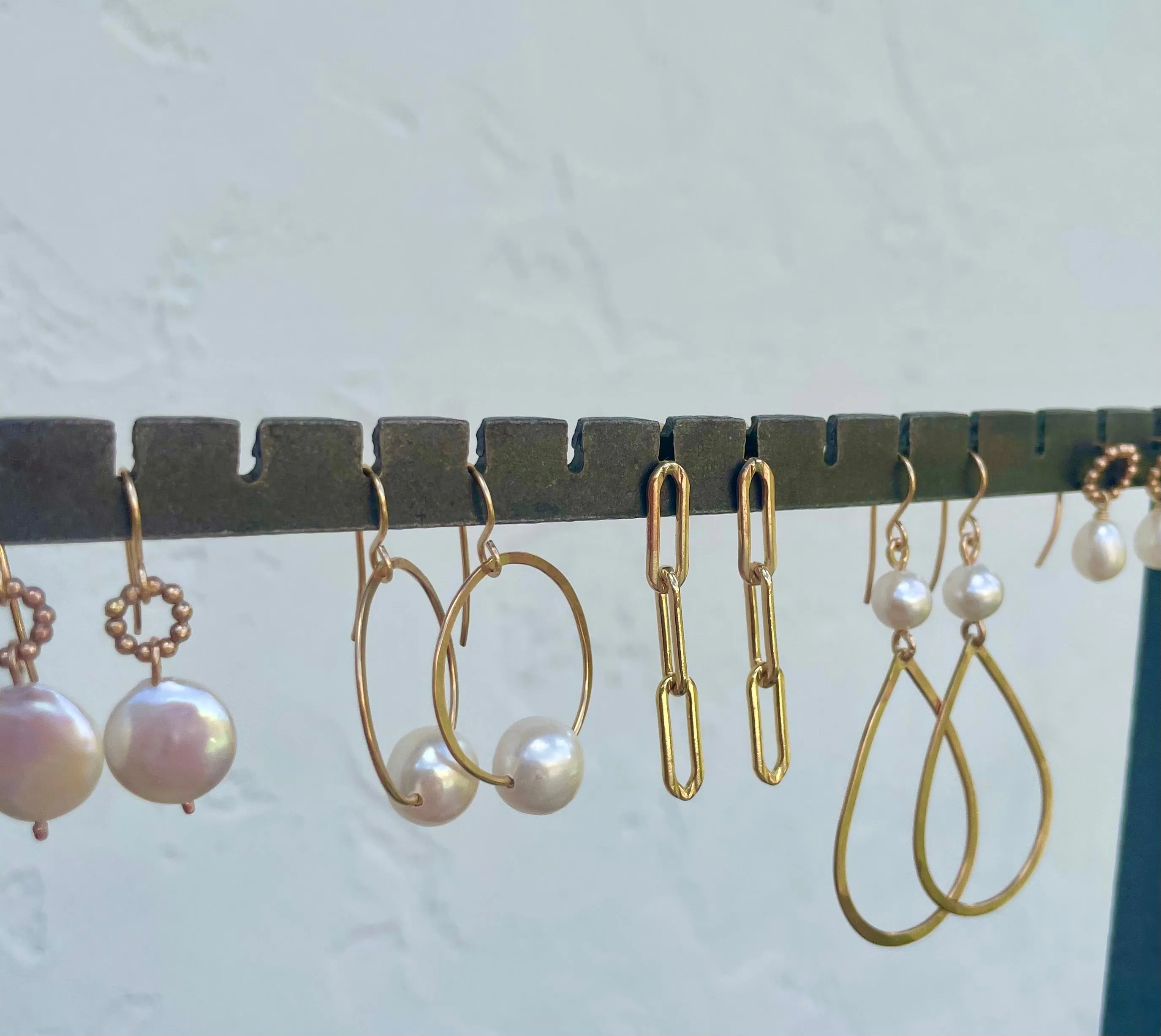 Pearl With Teardrop Earrings