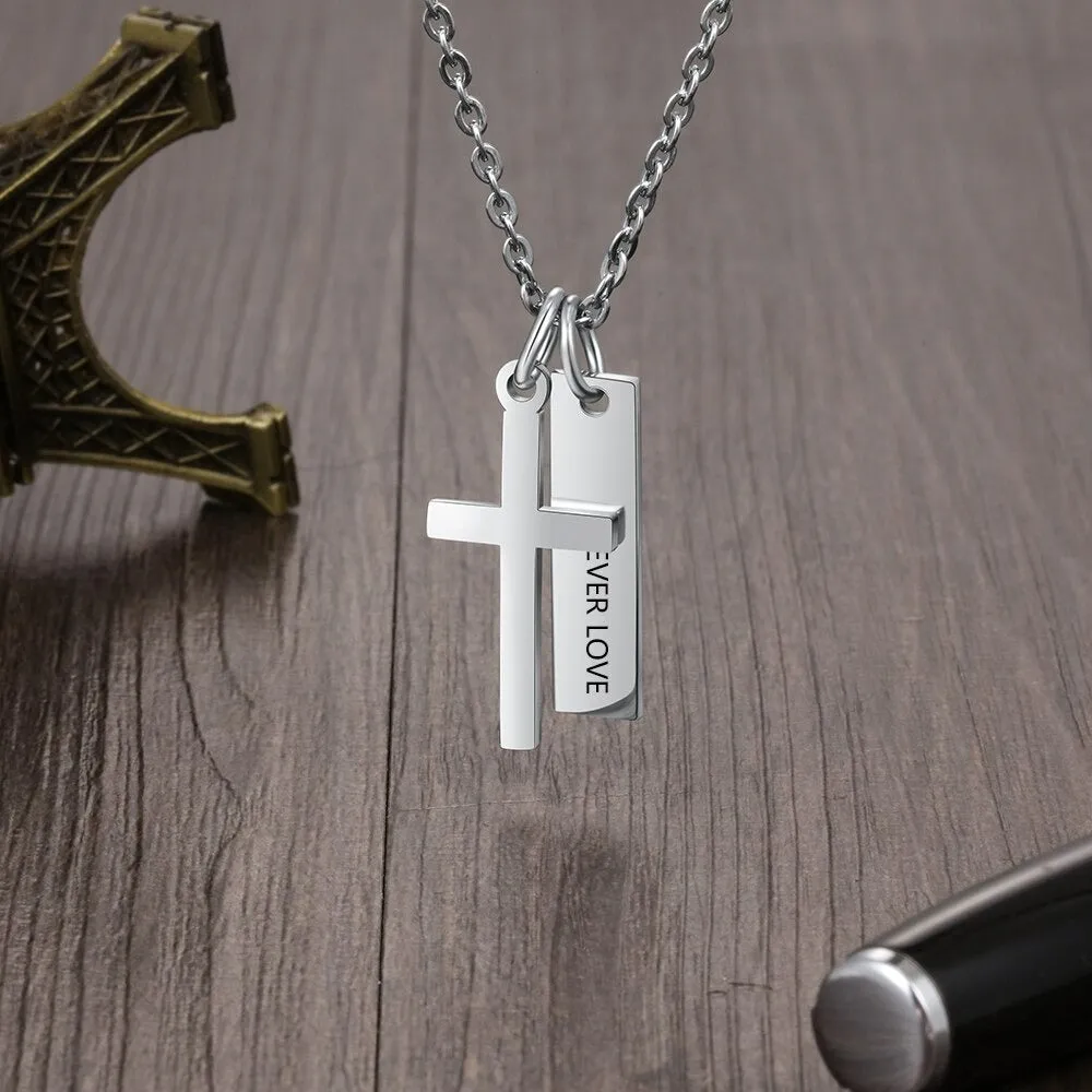 Personalized Name Vertical Bar Necklaces