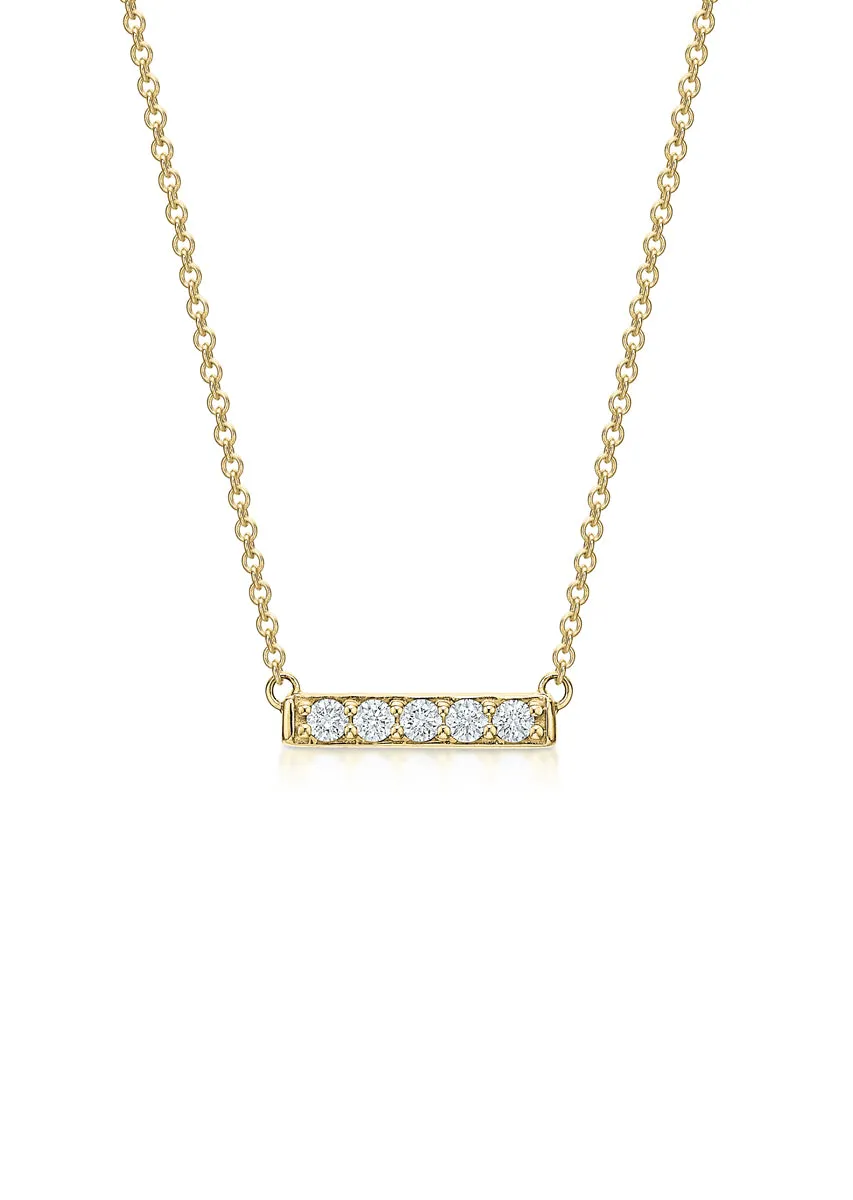 Petite Diamond Bar Pendant