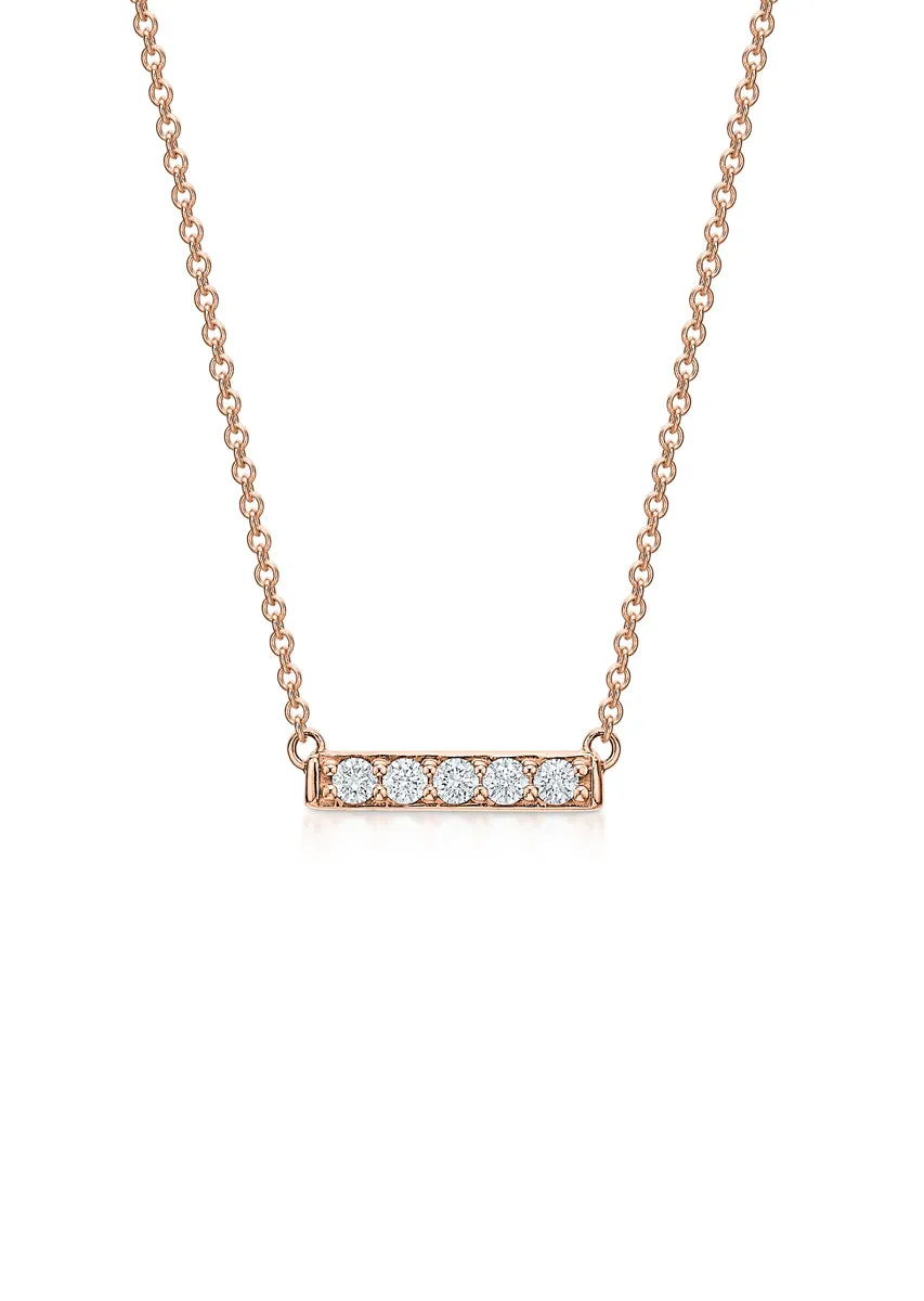 Petite Diamond Bar Pendant