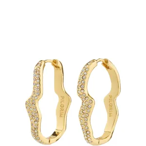 Pilgrim Connect Gold Crystal Hoop Earrings