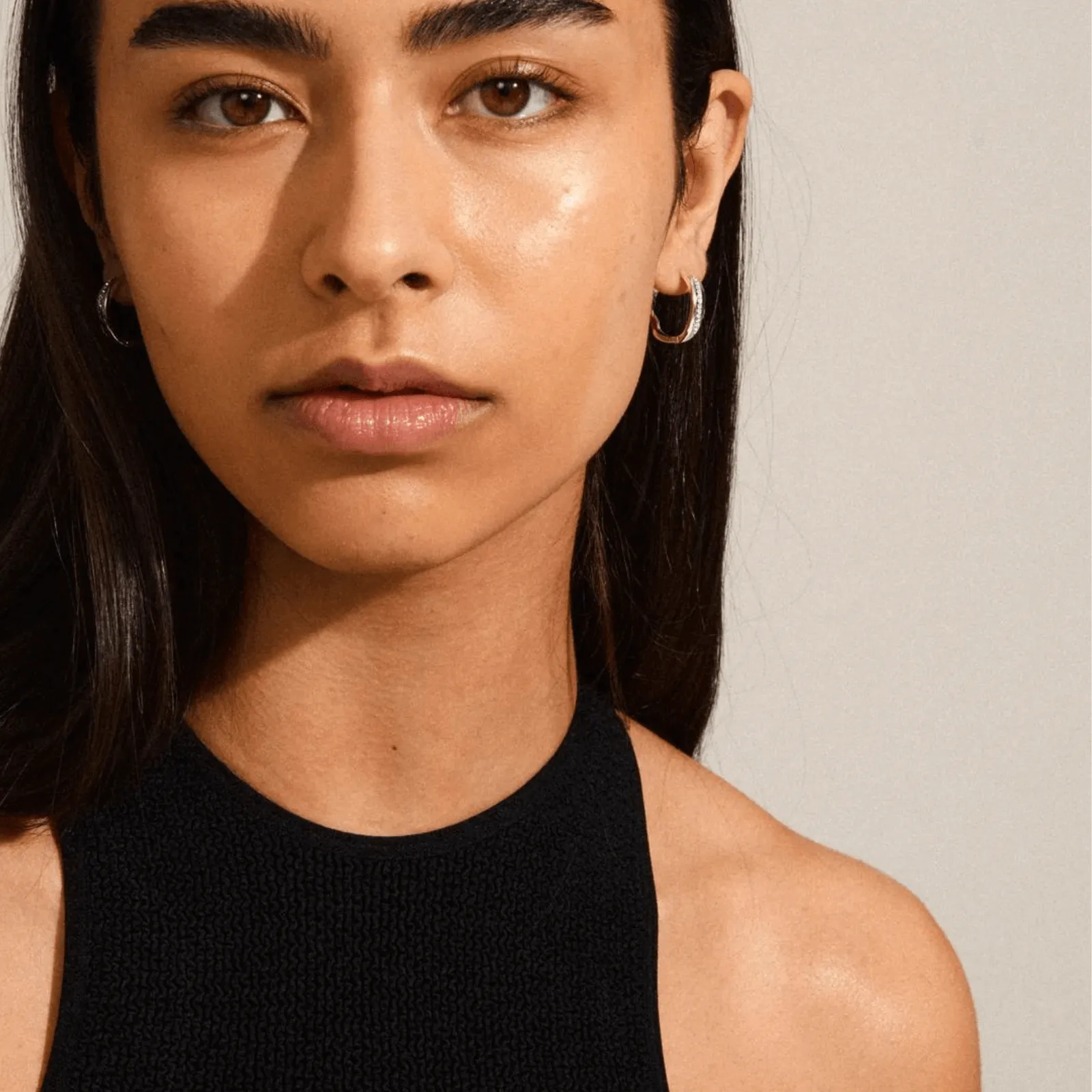 Pilgrim Freedom Silver Crystal Hoop Earrings