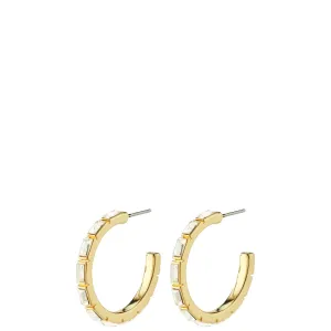 Pilgrim Rue Gold Crystal Hoop Earrings