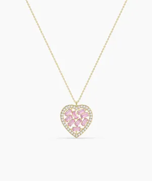 Pink Diamond Heart Pendant