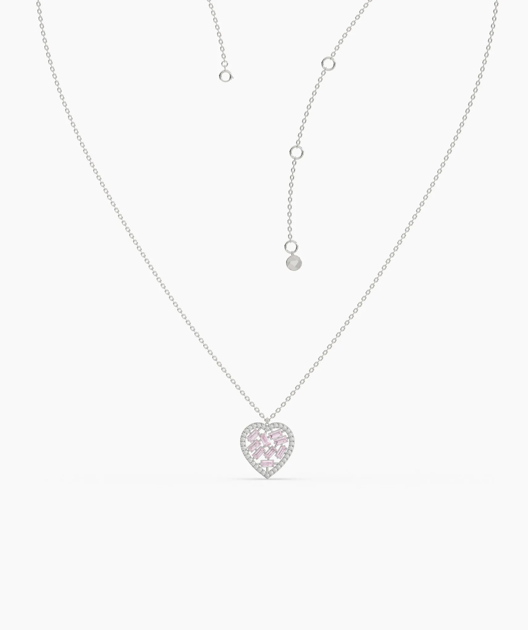 Pink Diamond Heart Pendant