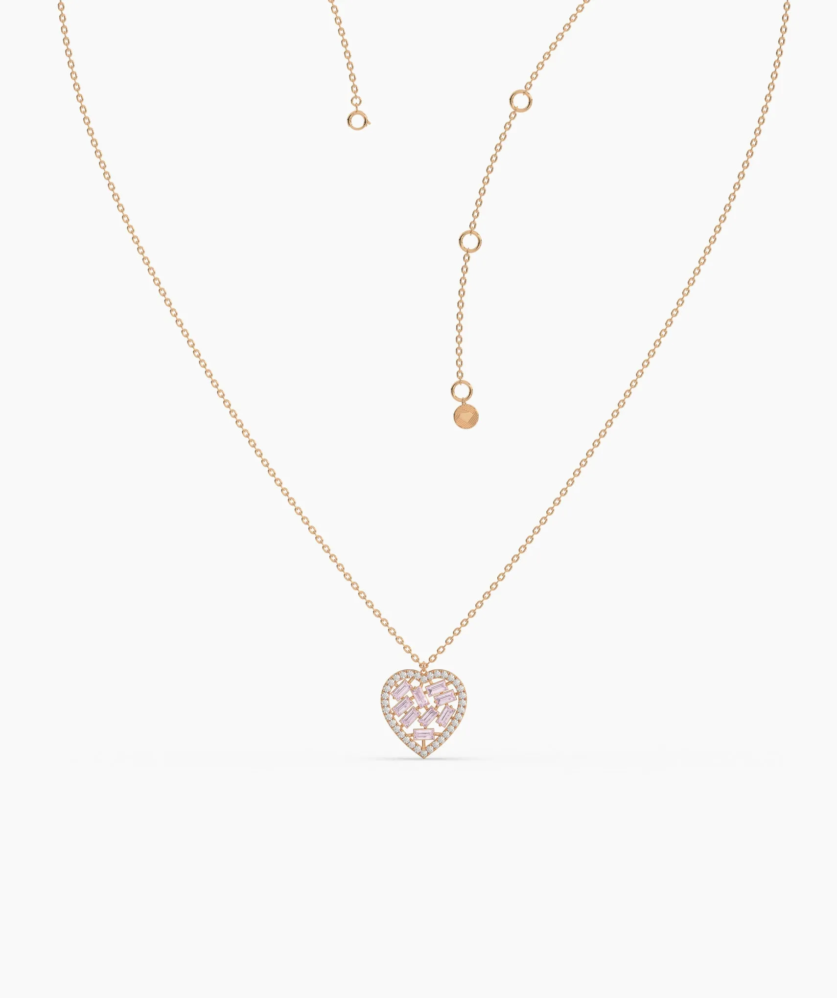 Pink Diamond Heart Pendant
