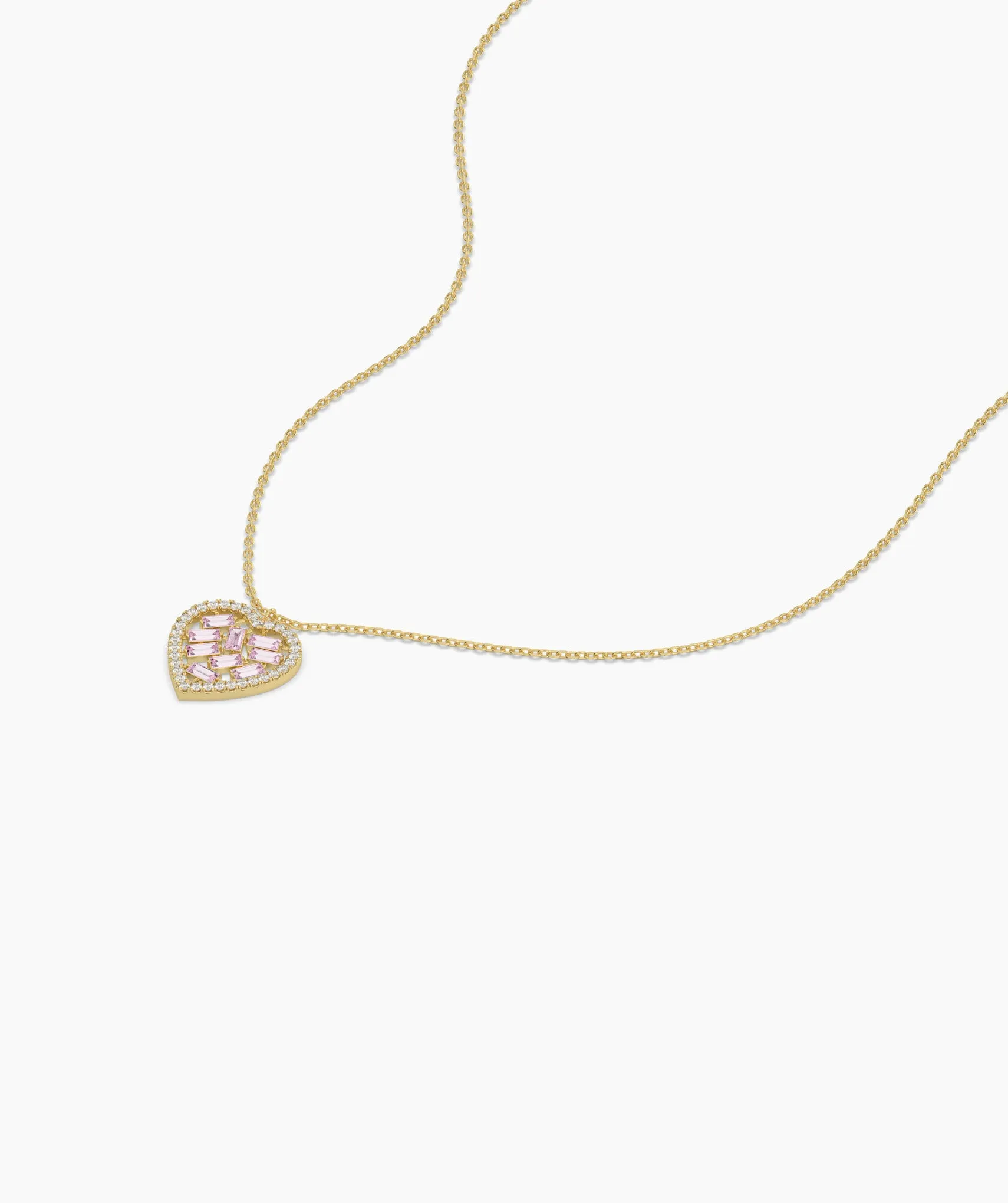 Pink Diamond Heart Pendant
