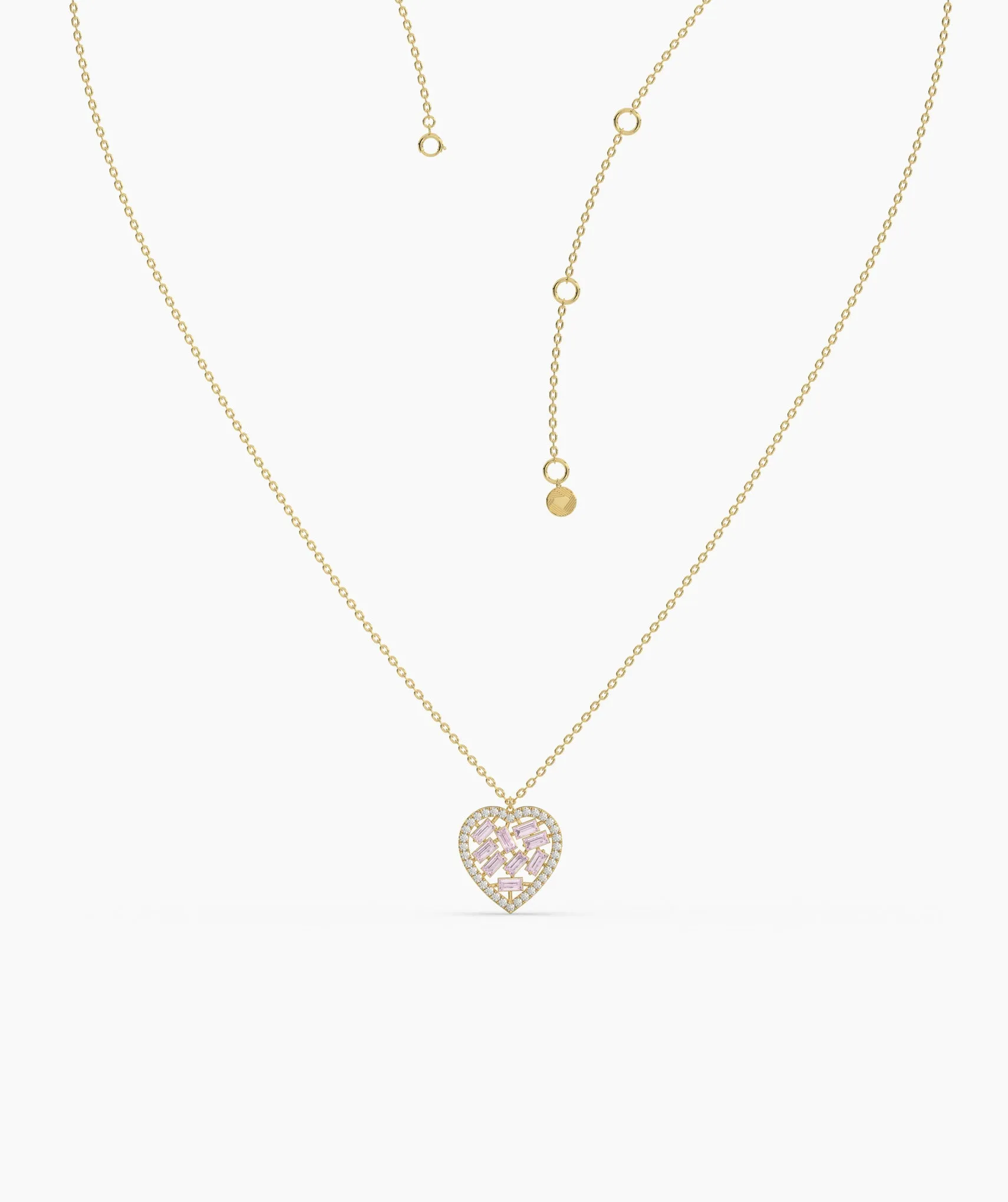 Pink Diamond Heart Pendant