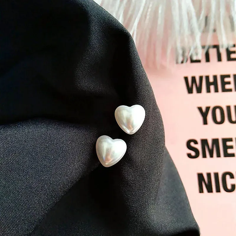 Pink White Pearl Dangle Earrings for Women Black Geometric Acrylic Round Ball Pendants Drop Earrings Elegant Ear Jewelry