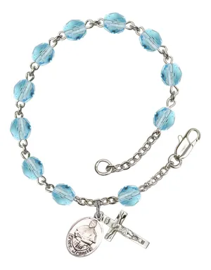 Pope Francis Custom Birthstone Rosary Bracelet