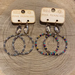 PP Crystal Drop Hoop Earring