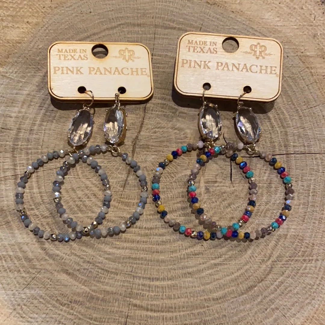 PP Crystal Drop Hoop Earring