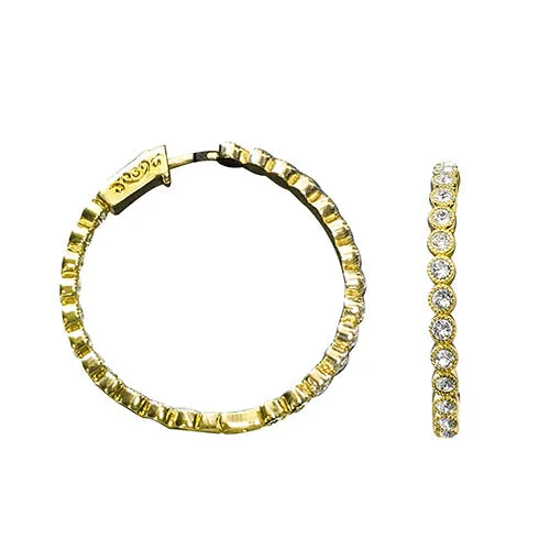 Premium Austrian Crystal Hoop Earrings-E3941