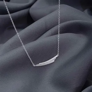 Pure Silver Necklace - Dazzling CZ layered Swing Design