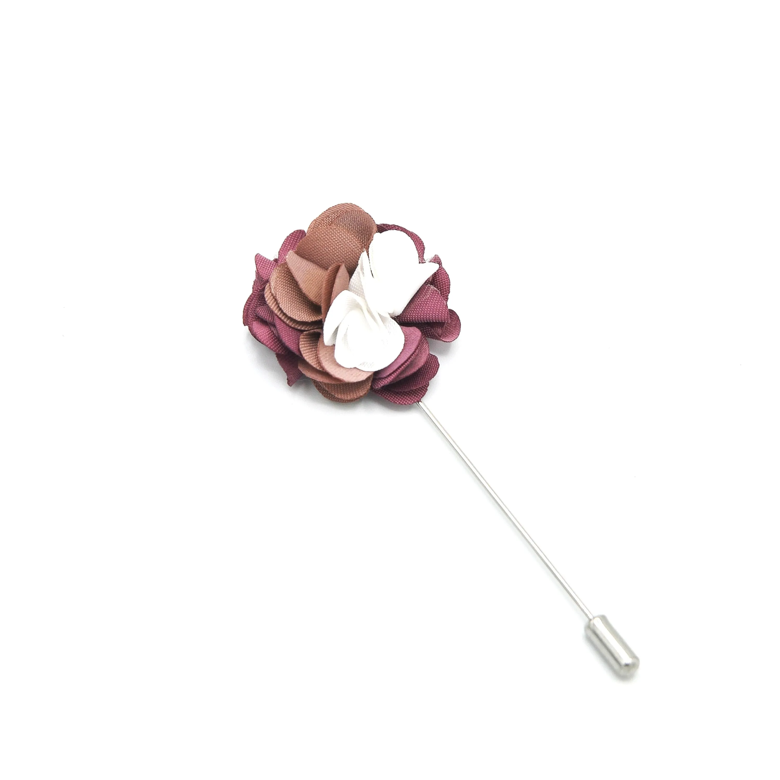 PURPLE AND WHITE FLORAL LAPEL PIN