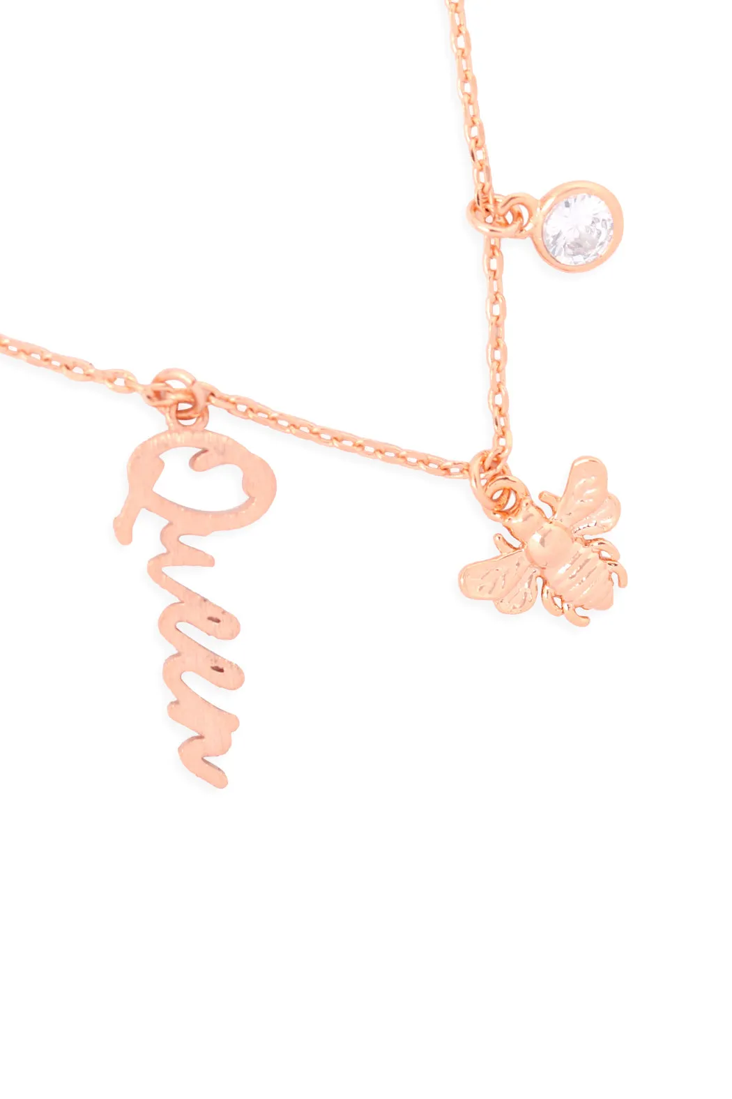 QUEEN BEE CUBIC ZIRCONIA PENDANT NECKLACE