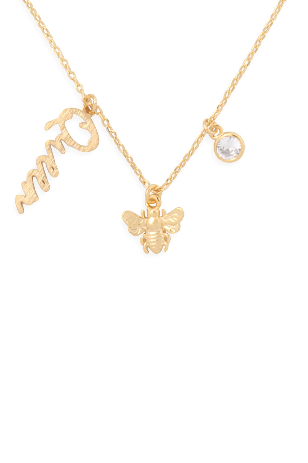 QUEEN BEE CUBIC ZIRCONIA PENDANT NECKLACE