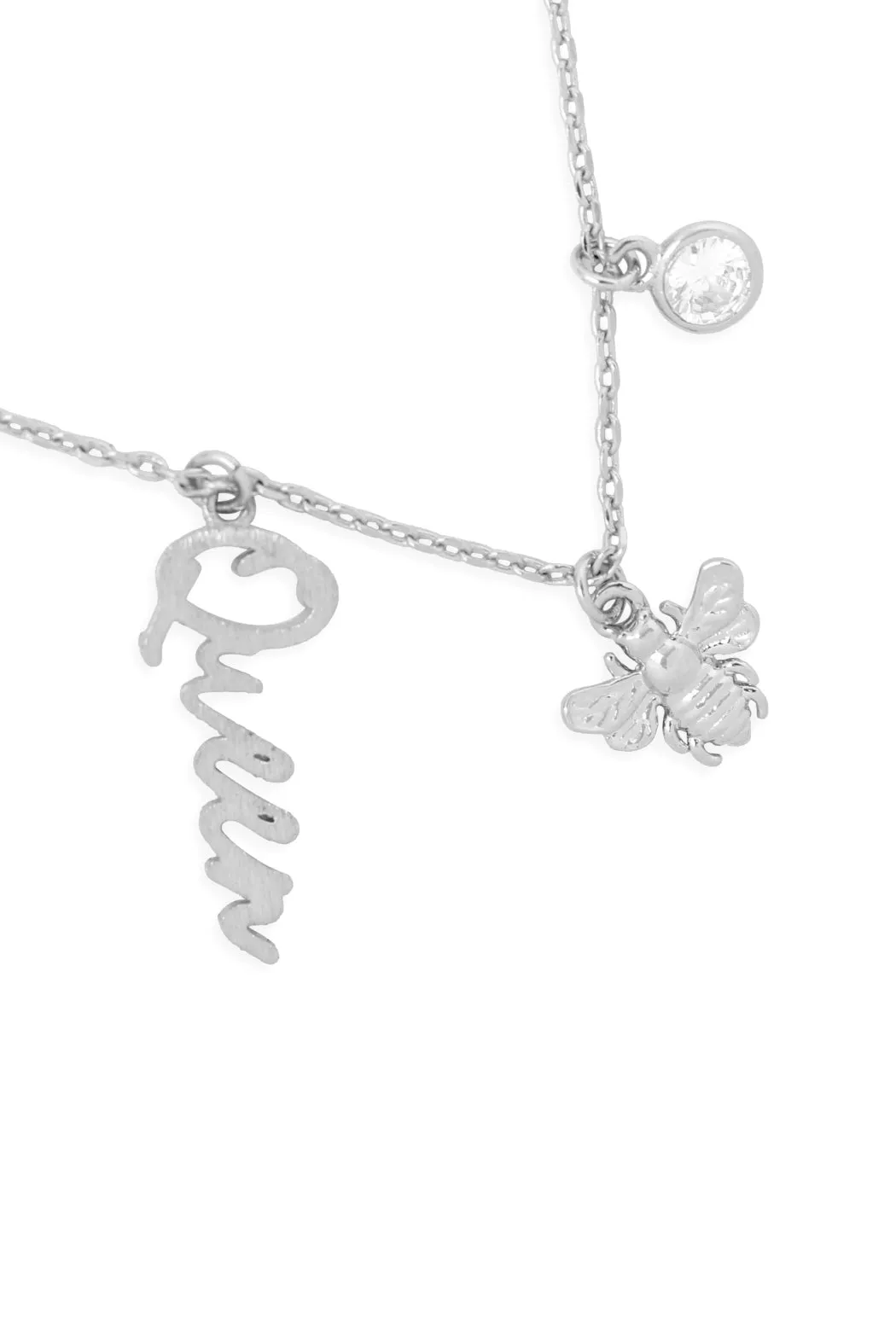 QUEEN BEE CUBIC ZIRCONIA PENDANT NECKLACE