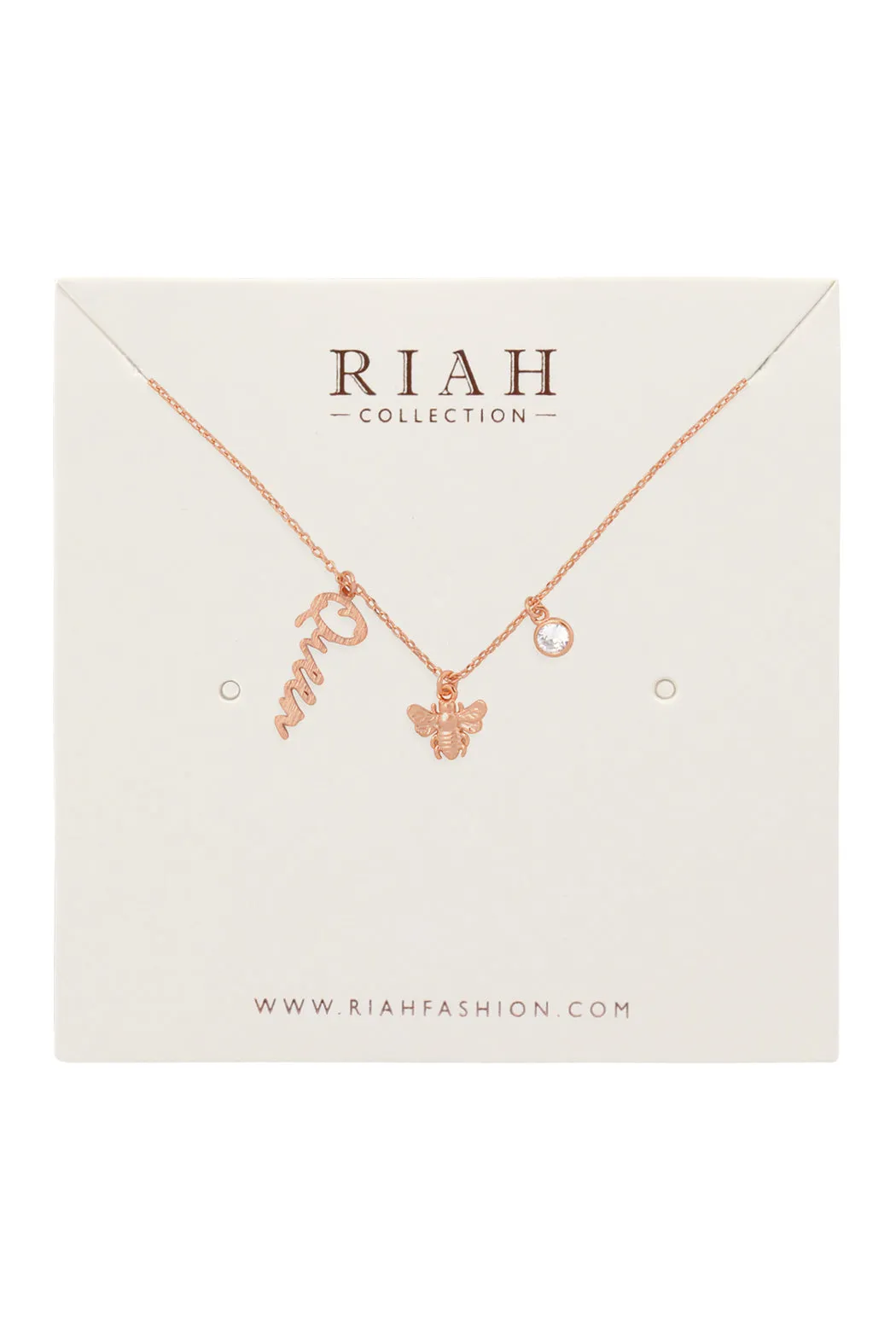 QUEEN BEE CUBIC ZIRCONIA PENDANT NECKLACE