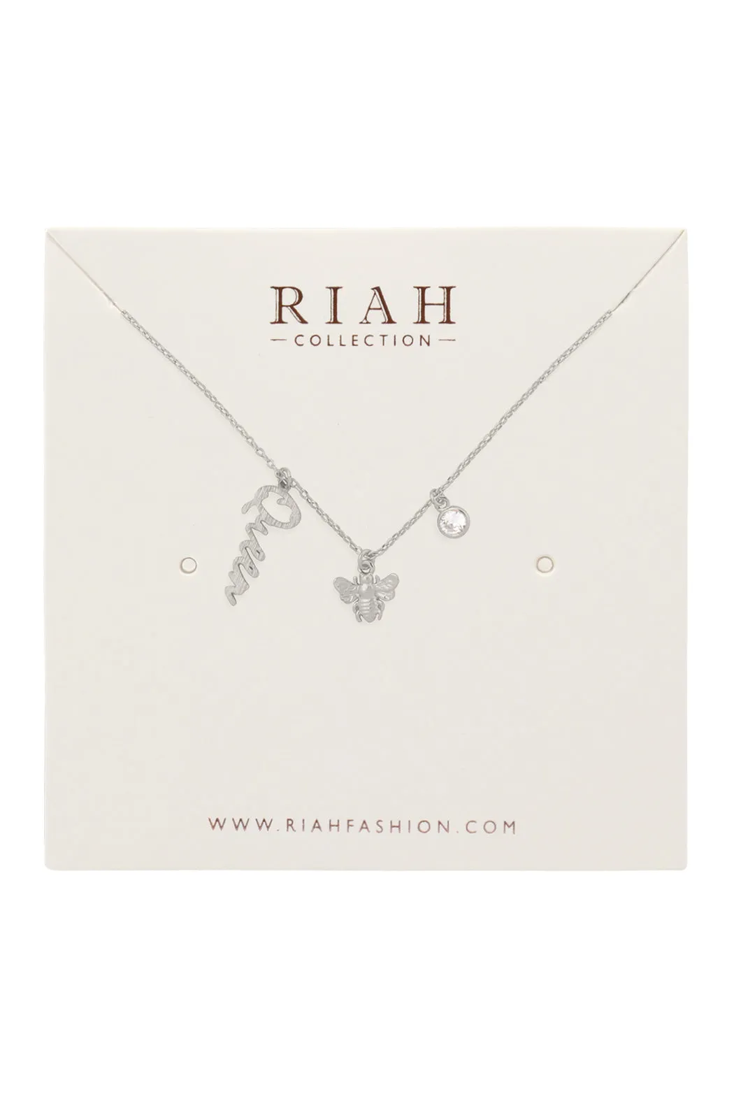 QUEEN BEE CUBIC ZIRCONIA PENDANT NECKLACE