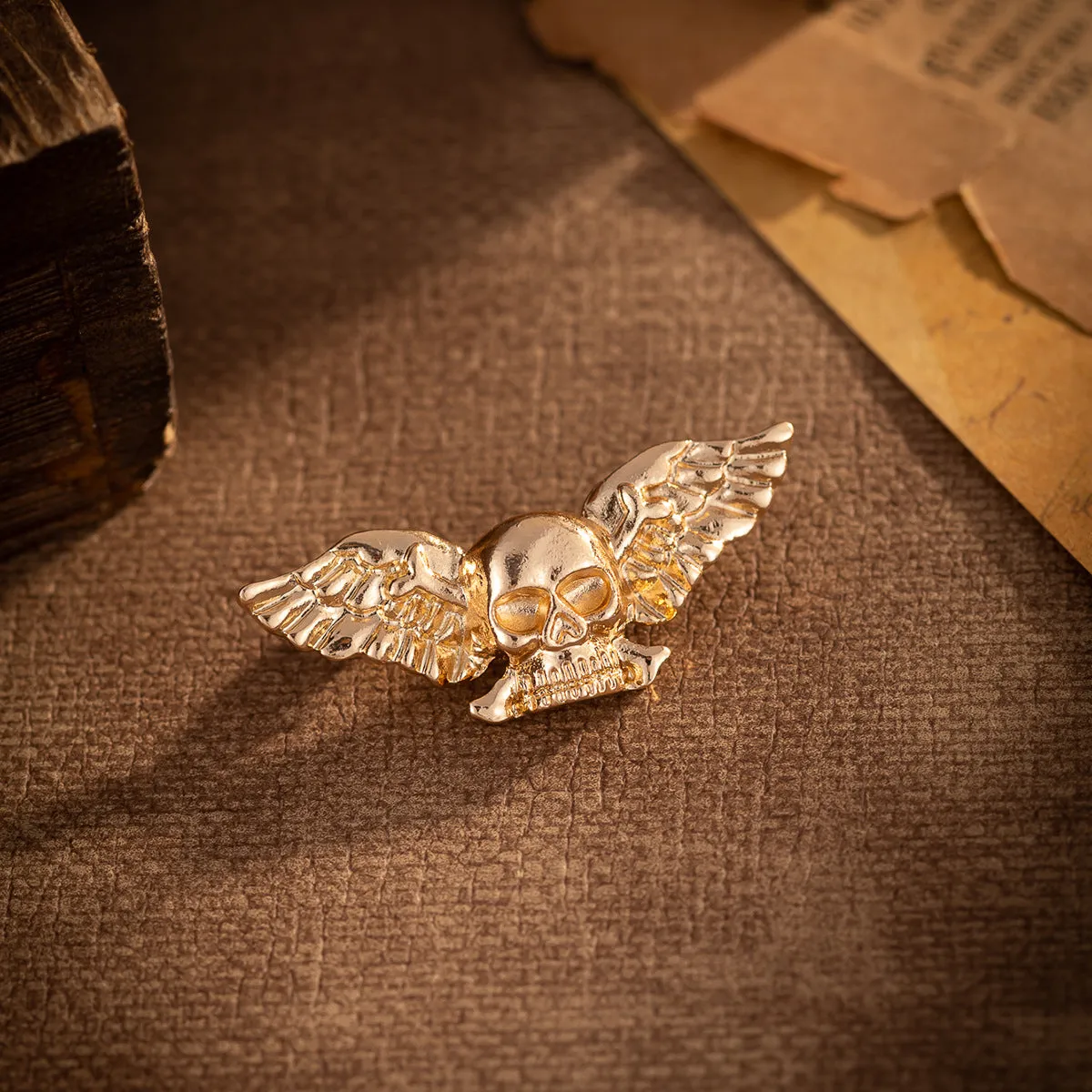 Retro Creative Winged Skull Fashion Brooch 3 Pack