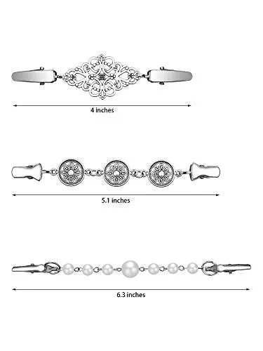 Retro Shirt Clips and Brooch Pins Set
