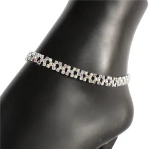 Rhinestones Square Anklet