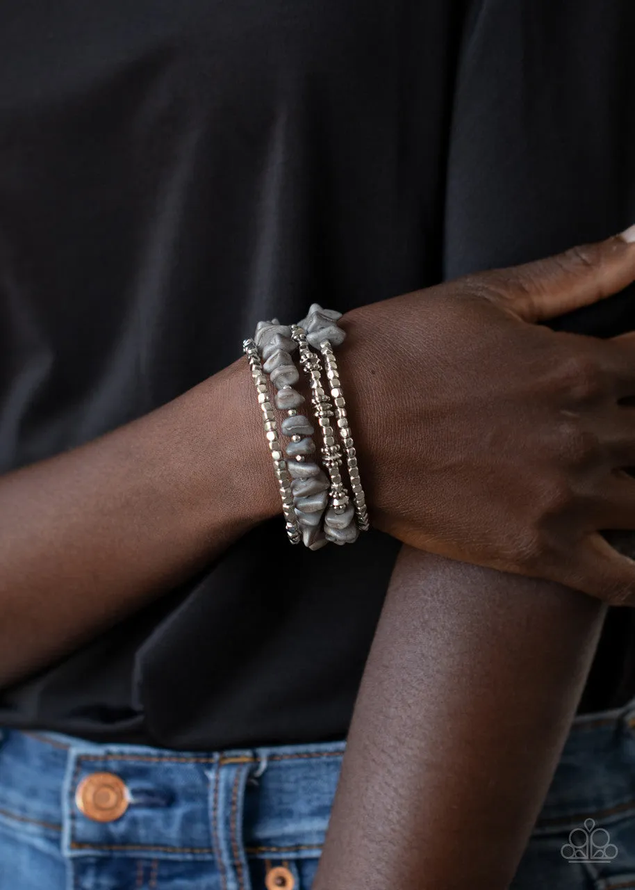 Rockin Renegade Silver Paparazzi Bracelet