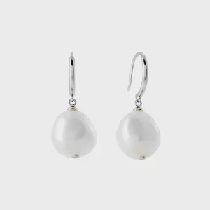 Romy Freshwater Pearl Silver Hook Drop Earrings