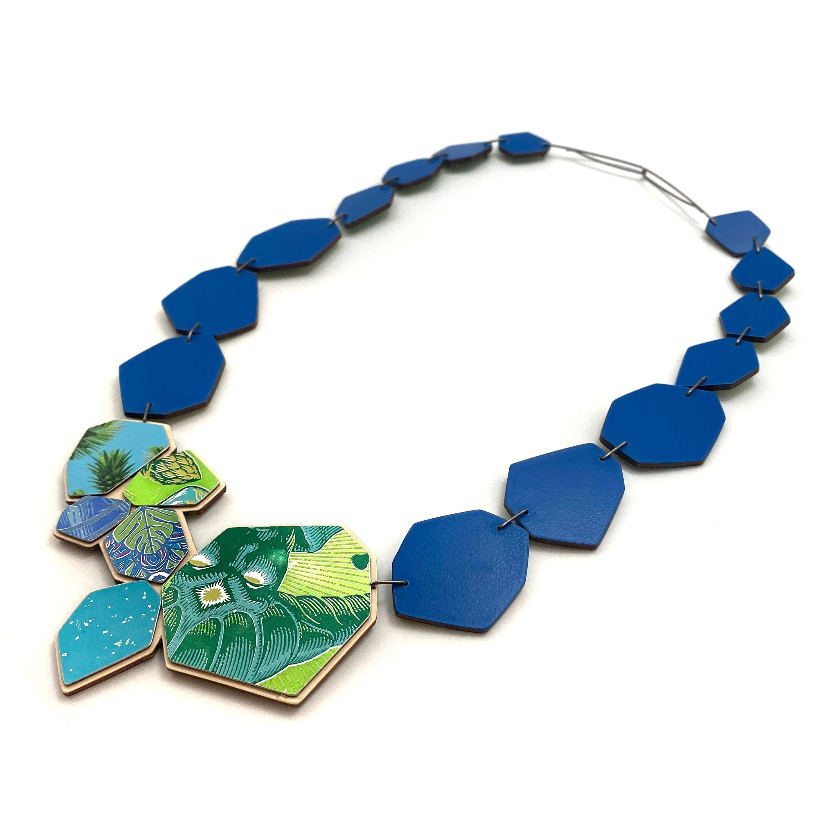 Royal Blue Geometric Necklace