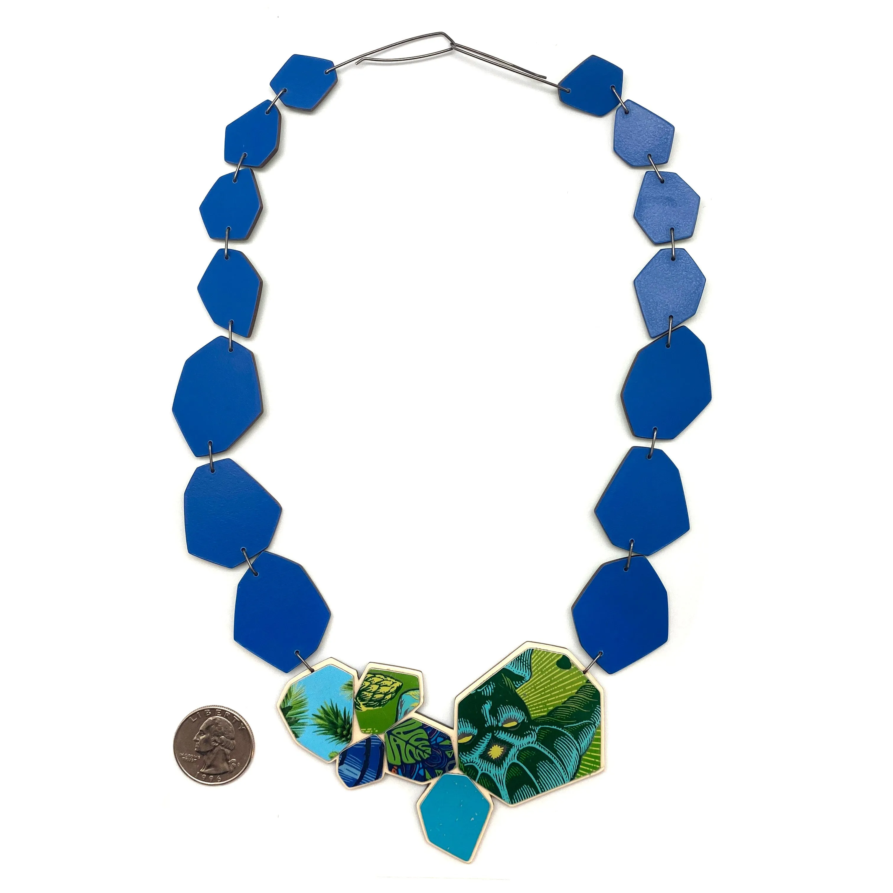 Royal Blue Geometric Necklace