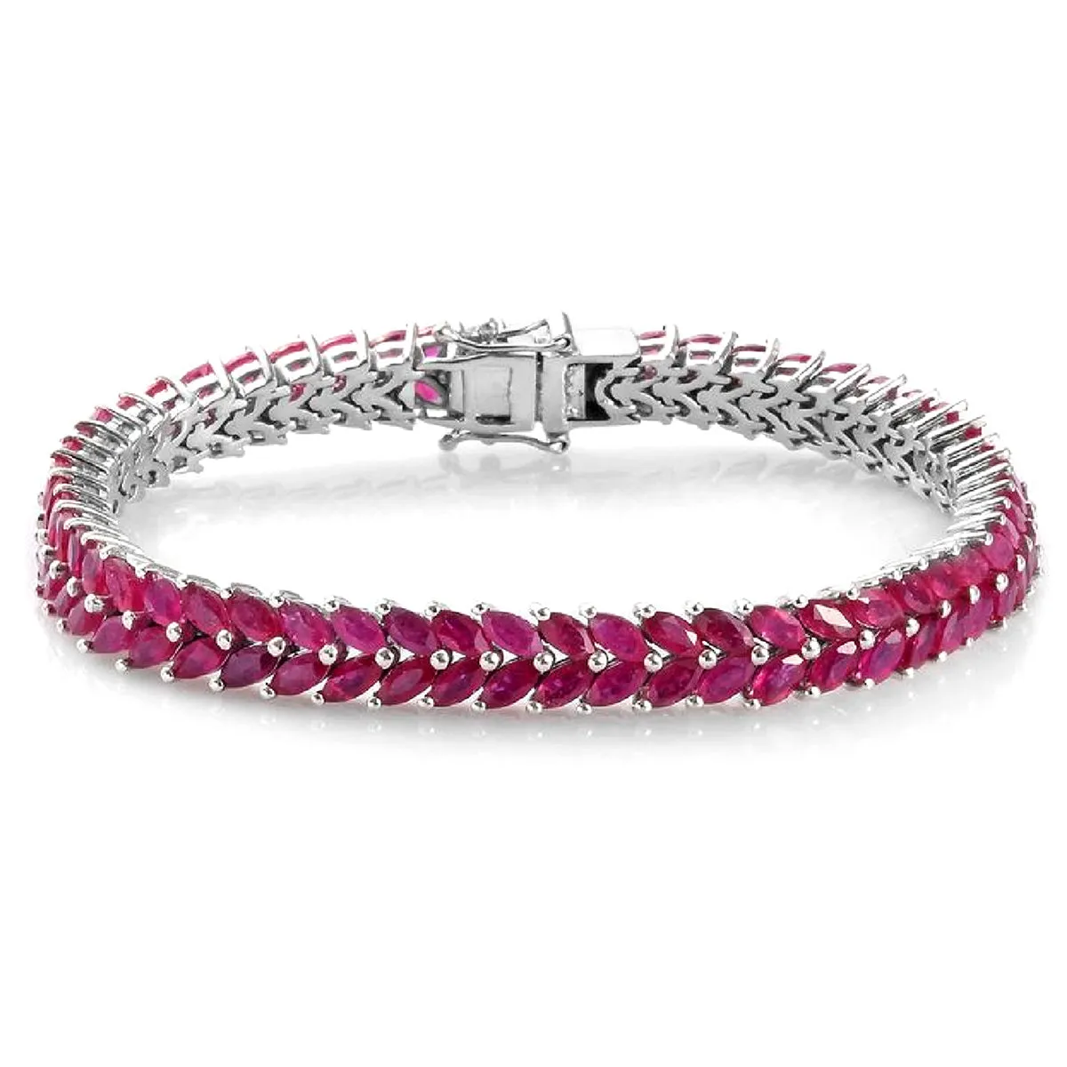 Ruby 925 Sterling Silver Tennis Bracelet Jewelry