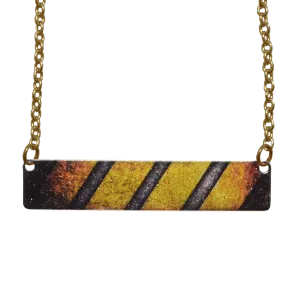 Safety 2" Metallic Bar Necklace