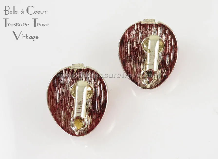 Sarah Coventry Strawberry Festival Brooch Earring Set 1960s Vintage
