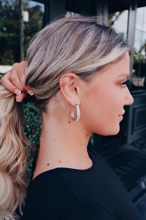 Sarah Crystal Hoop Earrings by Treasure Jewels