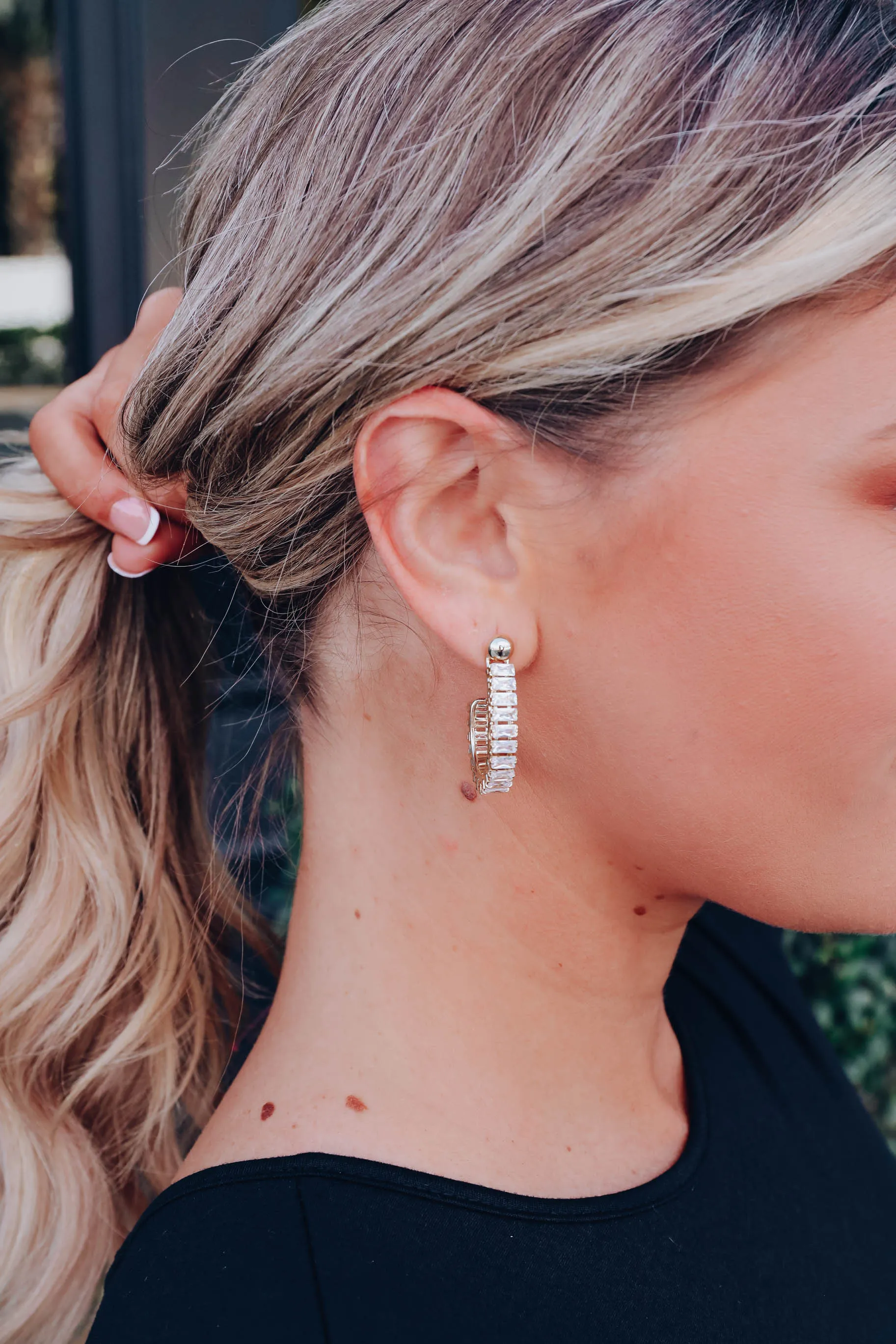 Sarah Crystal Hoop Earrings by Treasure Jewels
