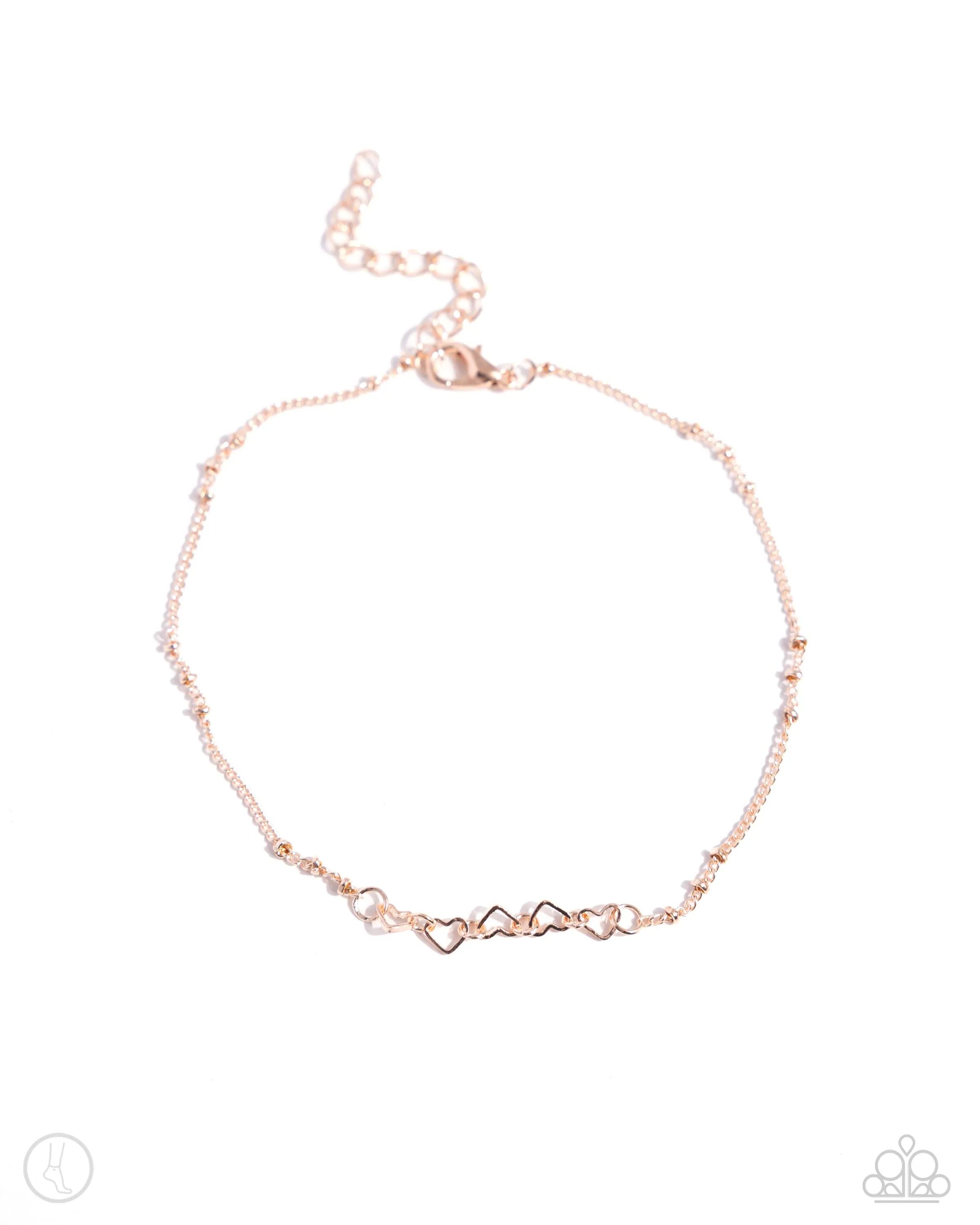 Satellite Shimmer Rose Gold Ankle Bracelet Paparazzi