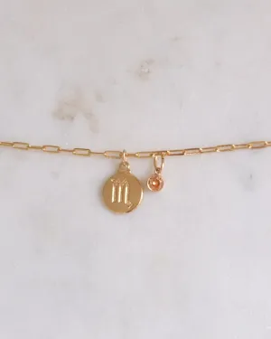 Scorpio Zodiac Anklet